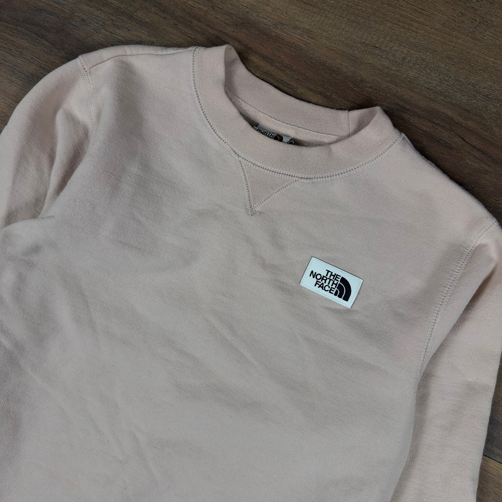 The North Face Womens Heritage Patch Crewneck Sweatshirt Pink Small NF0A5A72